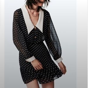 Zara Polka Dot w/ White Collar